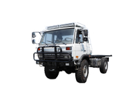 四驱房车EQ2070越野改装底盘_190马力4×4三吨半柴油运兵车旅居车_东风153专用车