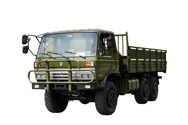 厂家190马力带水箱EQ2102G越野专用卡车_六驱245尖头140运输车价格_6×6东风经典210马力长头军车载货运兵车配置电话