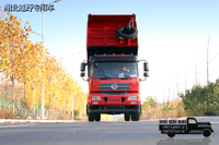 210马力4×2东风排半专用自卸_前5吨后13吨土石砂运输车_渣土工地拉土方矿石翻斗