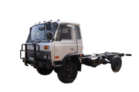 4*4东风EQ2070军车底盘改装液压尾板车_四驱越野专用车卸货举升车_190马力电动升降尾板