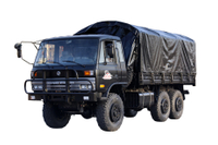 190马力EQ2102G越野专用卡车带篷布_六驱245尖头140运输车厂家_6×6东风经典210马力长头军车载货运兵车配置价格