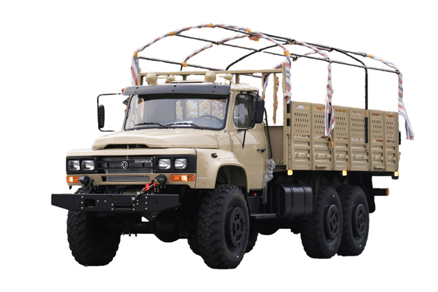 升级EQ2100E6D越野专用载货车_六驱245尖头140卡车_6×6东风经典190马力长头军车运输车