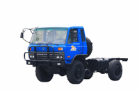 EQ2070双桥排半145平头驾驶室底盘改装_4×4越野专用车底盘出口_四驱越野卡车厂家