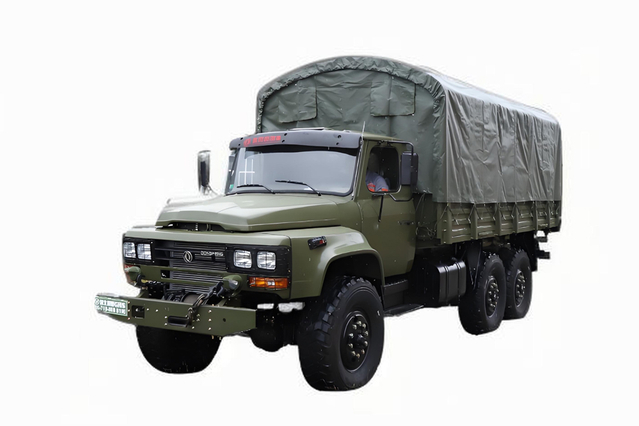 6×6经典东风EQ2100E6D越野专用卡车_六驱245尖头140运输车_190马力长头军车载货车