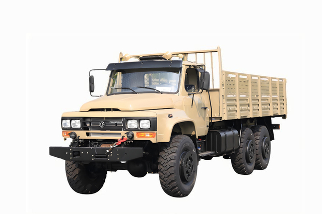 东风EQ2100E6D越野专用卡车_六驱245尖头140运输车_6×6经典190马力长头军车载货车