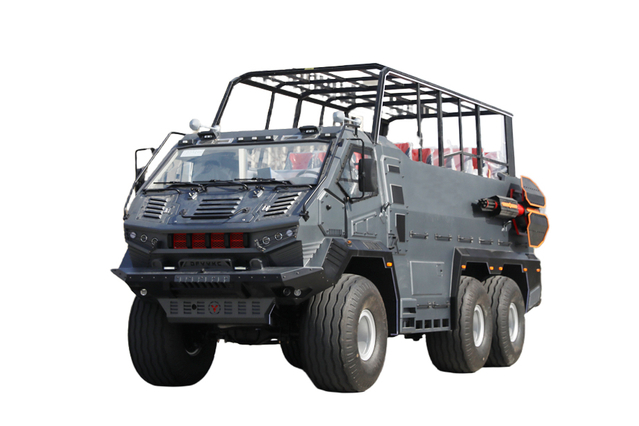 375马力六驱22+2座沙漠旅游观光车厂家_6×6越野专用底盘改装游客运输车配置_矿用通勤6*6经典定制18/20/23/25/27/28/30/35大脚怪电话