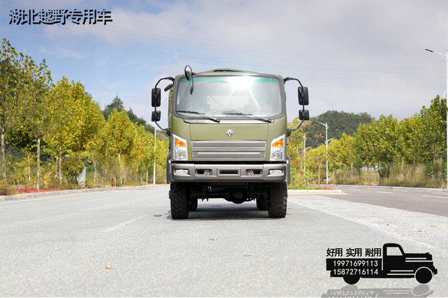 东风EQ2082越野专用车轻卡_2.5吨EQ2082升级平头卡车_6驱EQ240/25Y平头小卡车越野胎