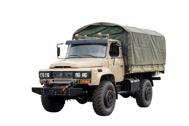 定制东风尖头EQ2070运兵车_4×4越野专用车3.5吨小钢炮出口_190马力四驱卡车定制