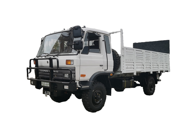 东风四驱平头EQ2070越野电动液压升降尾板_153卡车底盘改1.5吨装卸货举升板车