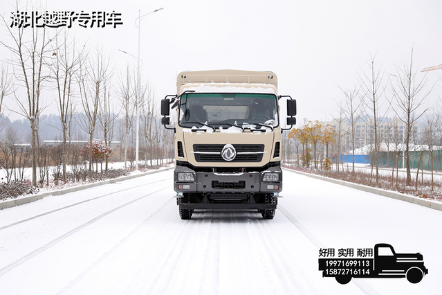 东风8×8越野型仓栅式运输车_八驱31吨木材果蔬四桥运输车_450马力后八轮专用卡车