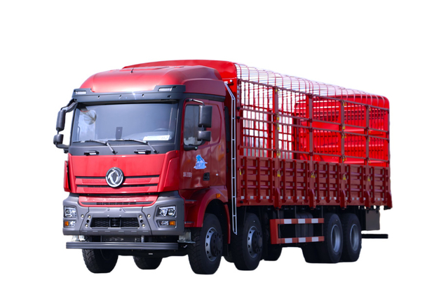 500马力8×4仓栅式运输车_9.6米花栏四桥仓栏高栏货车 前四后八东风格栅货车20/25/30/35/40吨