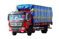 东风4×2潍柴266马力液压尾板仓栅运输车厂家_可定制4×4越野专用车底盘改制10/15/20吨出口报价_两桥后双胎拉牛羊蔬菜粮食载货配置
