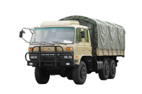 可拆卸篷布篷杆带顶置空调190/210马力EQ2102N双排越野专用卡车销售价格_六驱246平头153拉沙土石方运输车厂家_6×6东风经典军车载货运兵车配置