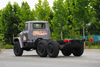 工厂双玻璃EQ2100E6D越野军车底盘_六驱245尖头140道路运输运兵卡车平台配置_6×6东风经典190马力长头专用载货价格