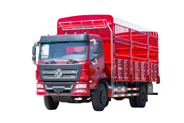 东风4×2潍柴266马力液压尾板仓栅运输车厂家_可定制4×4越野专用车底盘改制10/15/20吨出口报价_两桥后双胎拉牛羊蔬菜粮食载货
