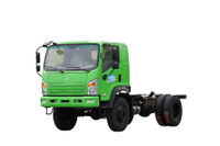 170马力东风4×4越野专用车底盘改装厂家_可定制4×2出口_挖机板/平板/厢式/仓栅/环卫/工程车报价